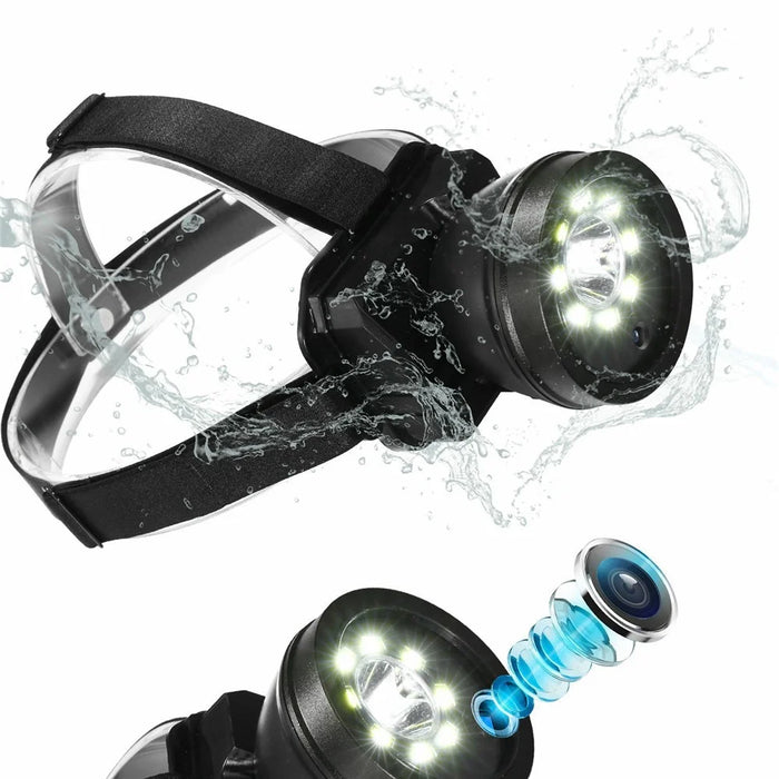 901 IPX5 Waterproof Headlamp for Night Fishing Outdoor Adventure Wearable Flashlight with Camera - 3