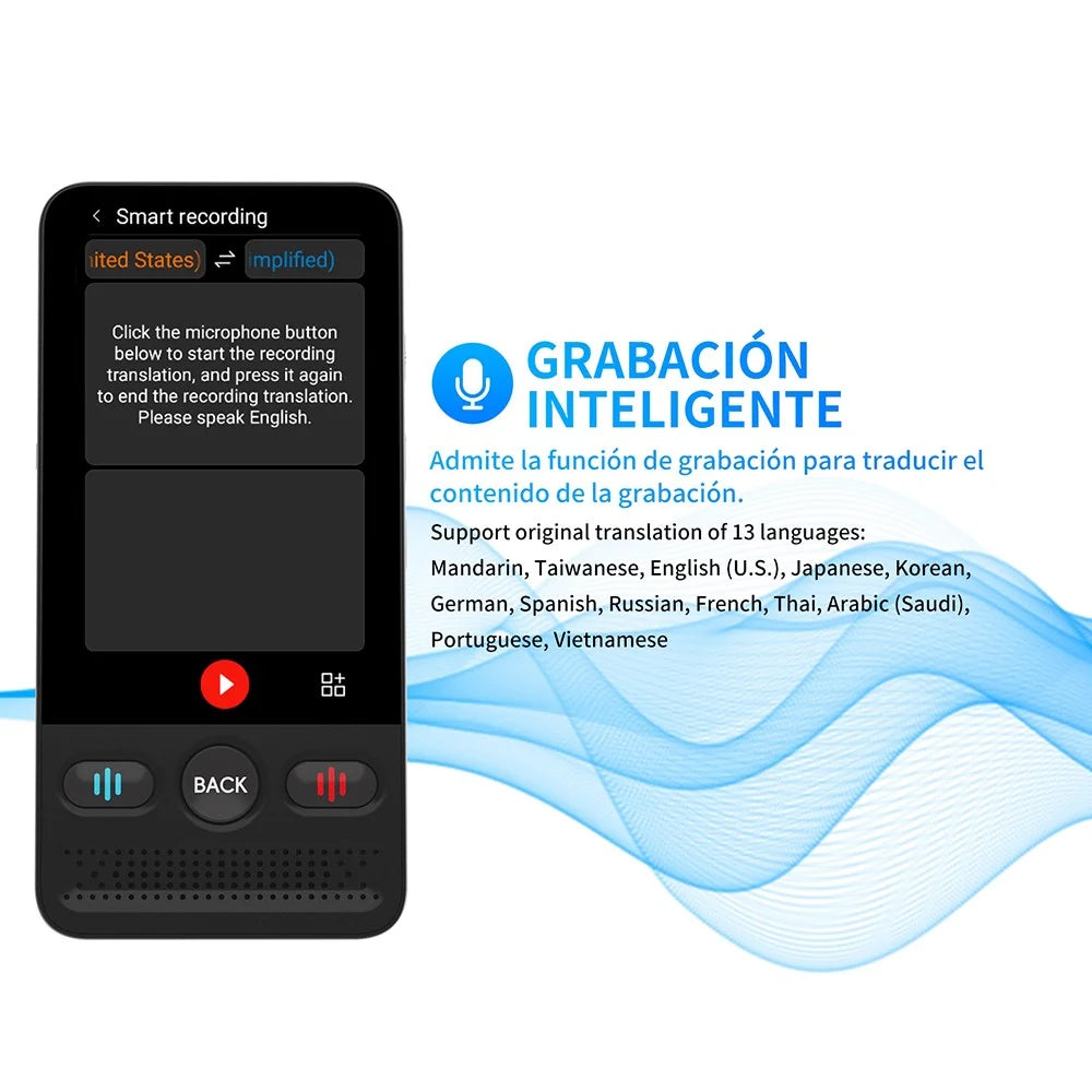 T13 2.8 inch 138 Languages Smart Translator WIFI Photo Recording Voice Translator with Offline Translation 1GB RAM 8GB Storage and ChatGPT - Black - 6