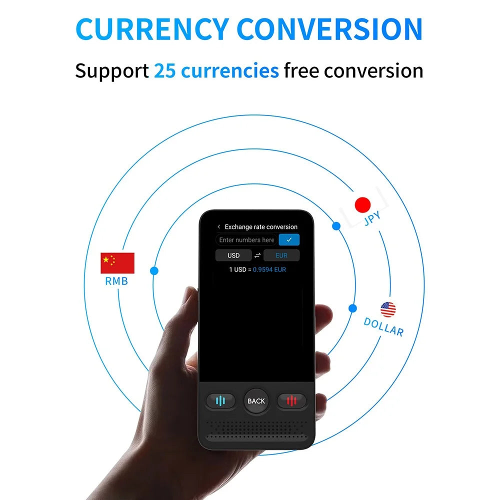 T13 2.8 inch 138 Languages Smart Translator WIFI Photo Recording Voice Translator with Offline Translation 1GB RAM 8GB Storage and ChatGPT - Black - 7