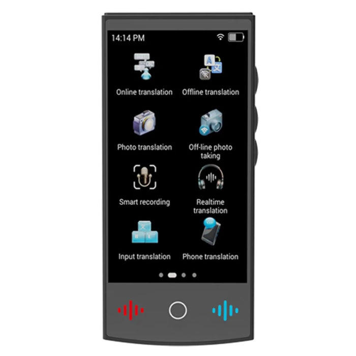 T26 4 inch 138 Countries Smart Translator WIFI Photo Recording Voice Translator with Offline Interpretation 1GB RAM 16GB Storage - Black - 1