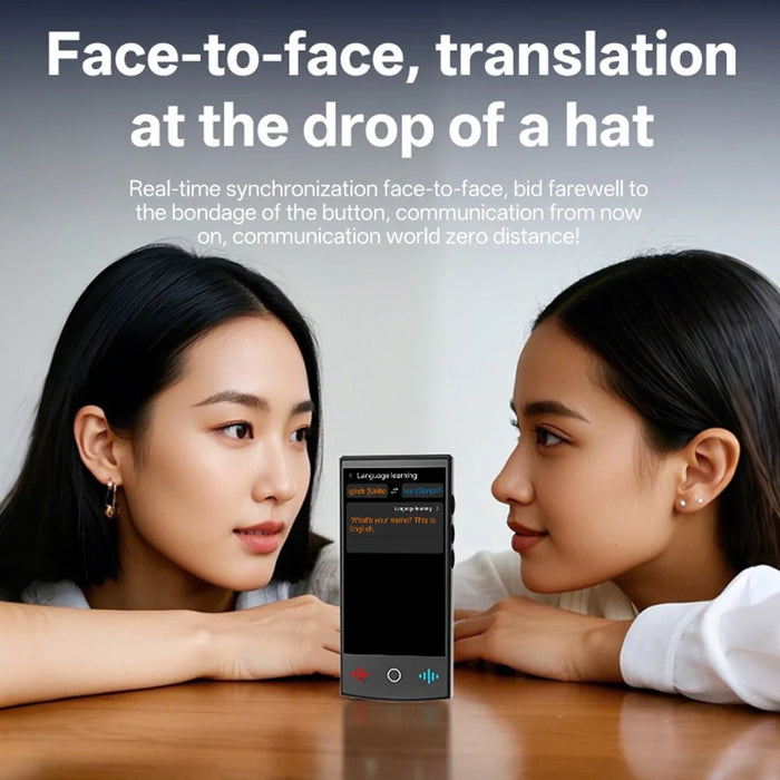 T26 4 inch 138 Countries Smart Translator WIFI Photo Recording Voice Translator with Offline Interpretation 1GB RAM 16GB Storage - Black - 7