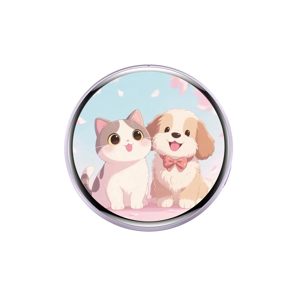 E87 1.7 inch Electronic Display Badge Bluetooth-Compatible DIY LED Name Tag Pin High Definition Display Brooch Gift for Students Fans - Purple - 4