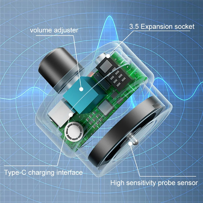 F03 High Precision Pipe Leak Detector Sound Amplification Water Pipe Leakage Tester with High Sensitivity Sensor - 3