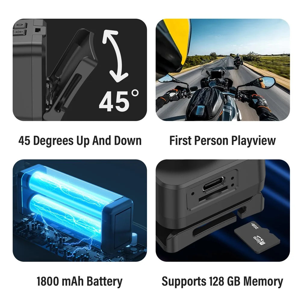 D8 Head-Mounted Light with 1080P Video Recording Gesture Sensing Bright Energy-Saving Headlamp Camera - 6