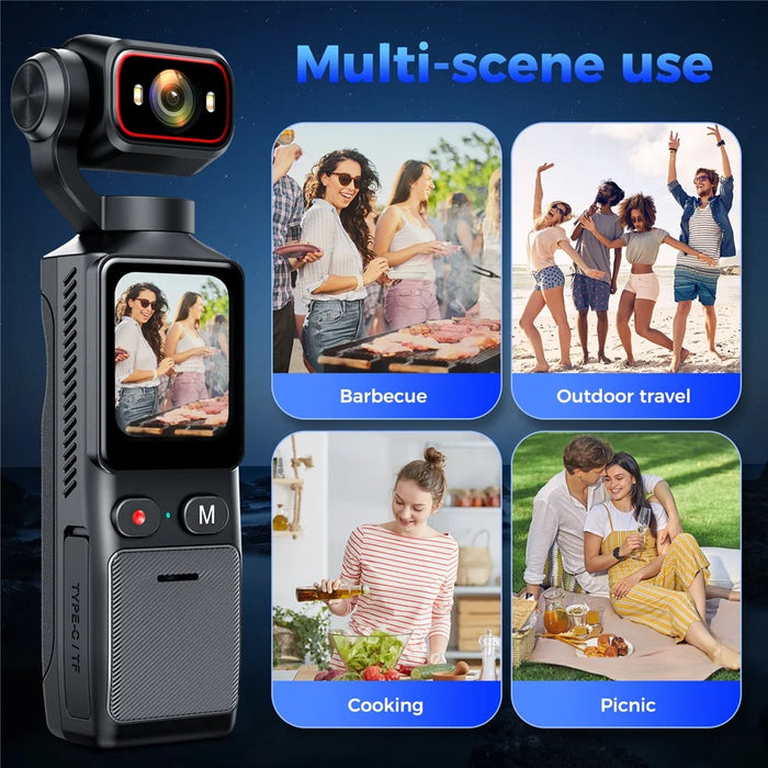 L19 4K Action Camera Anti-Shake VLOG Pocket Camera with 1.69 inch Touch Screen and Wi-Fi Connectivity for Cycling - 5