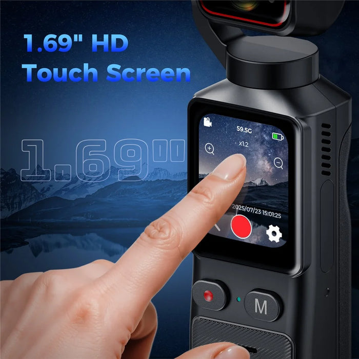 L19 4K Action Camera Anti-Shake VLOG Pocket Camera with 1.69 inch Touch Screen and Wi-Fi Connectivity for Cycling - 6