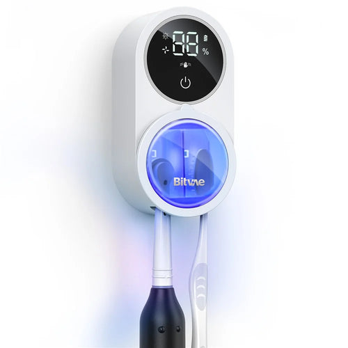 BITVAE X122 Infrared Sensing Toothbrush Sterilizer Cleaner Wall-Mounted UV Disinfection Toothbrush Dryer with LED Smart Screen - 1