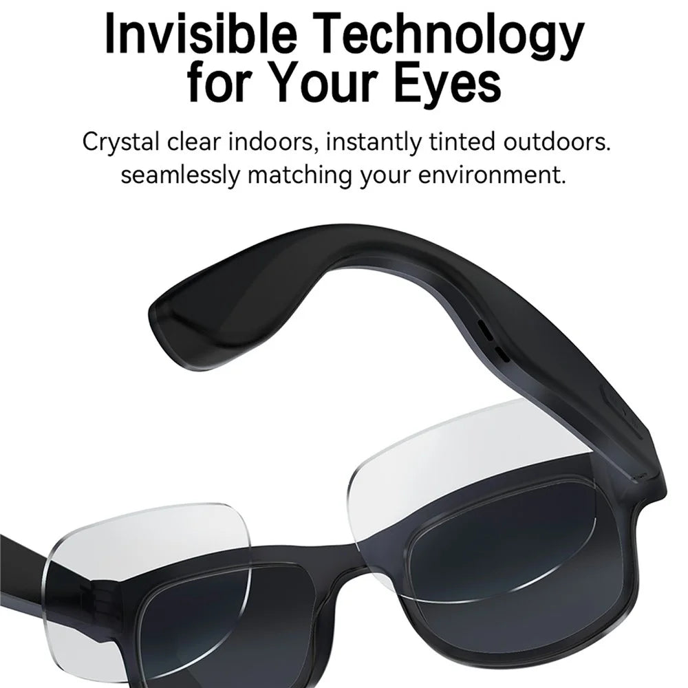G2 8MP AI Smart Photo Glasses Anti-Shake First-Person View Glasses with Translation Video Recording Interchangeable Lens - Black - 5