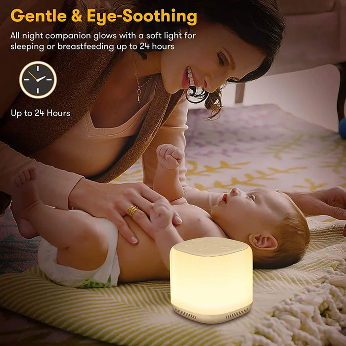 202 White Noise Sound Machine USB Rechargeable Night Light Sleep Aid with Timer for Bedroom Nursery Room - 4