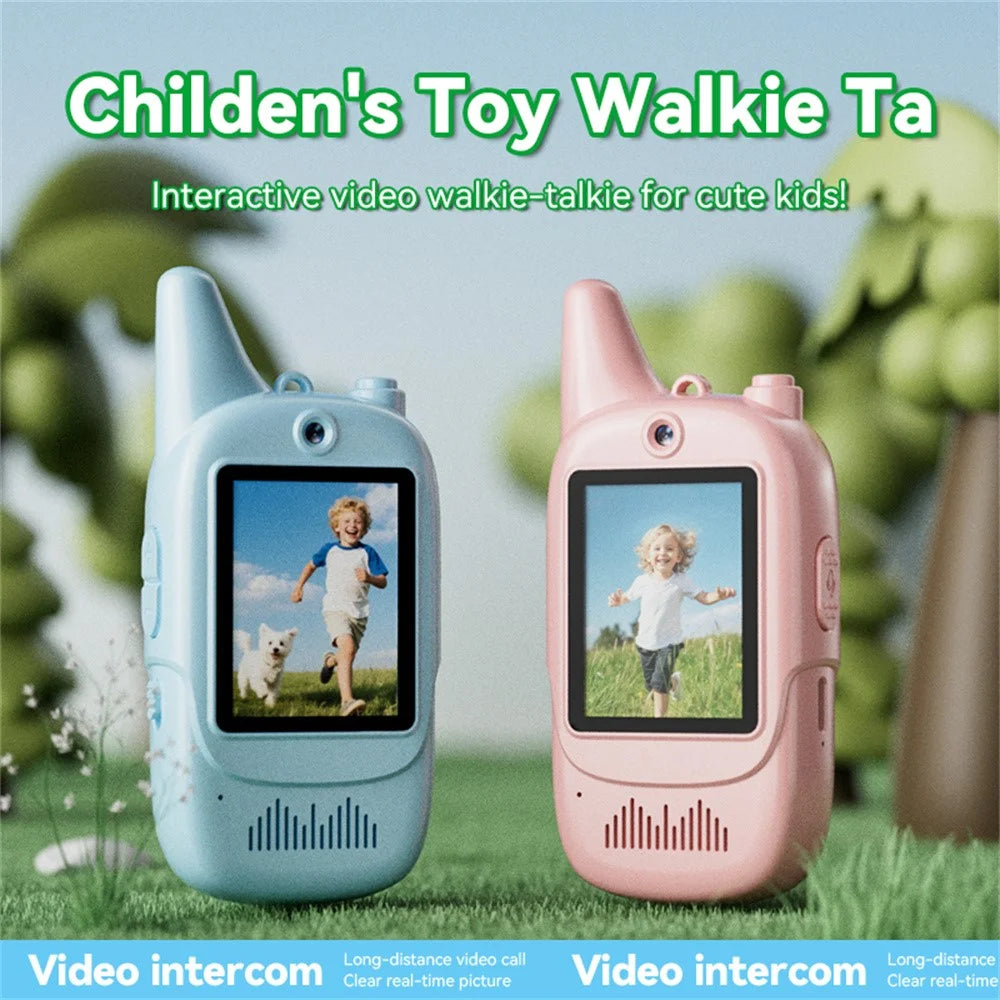 007 2.0 Inch Kids Video Walkie Talkies Set with Real-Time Video Chat  /  Auto Pairing for Outdoor Play - 3