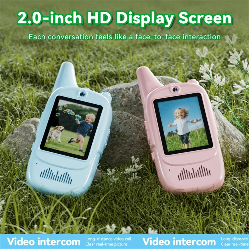 007 2.0 Inch Kids Video Walkie Talkies Set with Real-Time Video Chat  /  Auto Pairing for Outdoor Play - 7