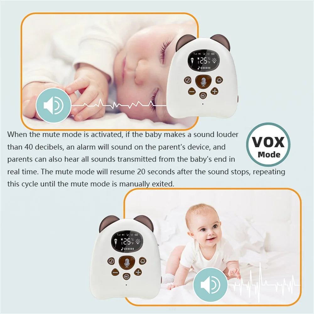V50 Wireless Two-Way Audio Baby Monitor Voice Detection Alert Music Playback Monitoring Device - 3