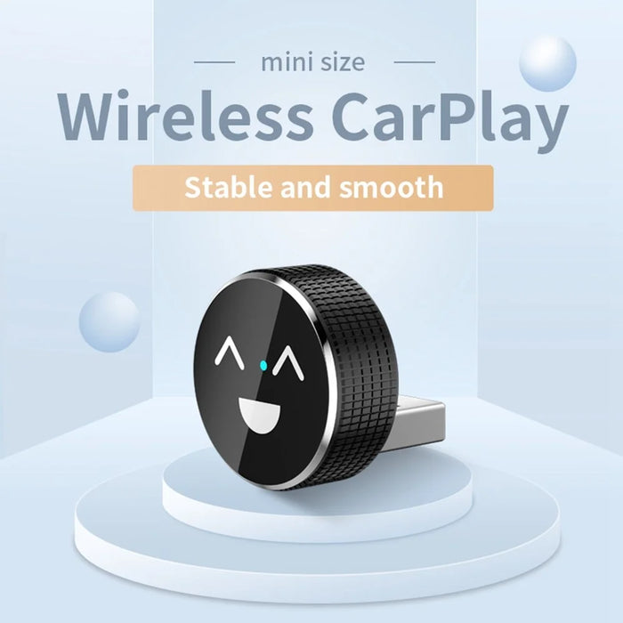 M49 2 in 1 Ai Box Smile Pattern Wireless Car Adapter for Car Play  /  Android Auto Wired to Wireless Converter - 3