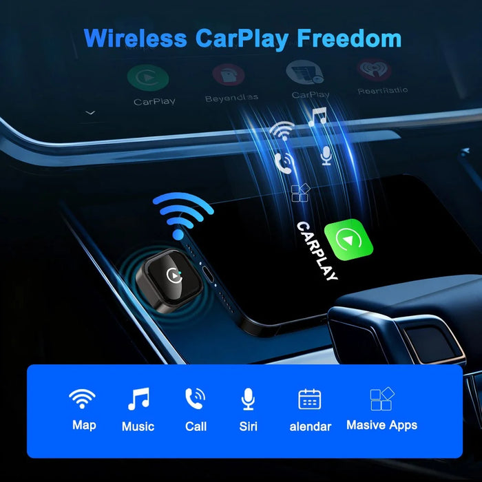 M62 2 in 1 AI Box Wireless Car Play Adapter for Built-in Car Play  /  Android Auto Wired to Wireless Converter - Black - 4
