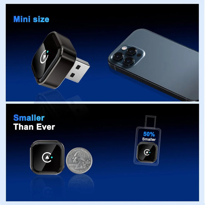 M62 2 in 1 AI Box Wireless Car Play Adapter for Built-in Car Play  /  Android Auto Wired to Wireless Converter - Black - 6