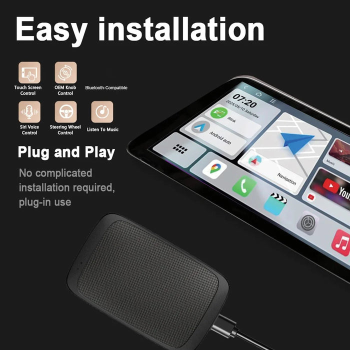 M65 Car Play AI Box Android 11 Wireless Car Play  /  Android Auto Smart Adapter 2GB+16GB - Black - 5