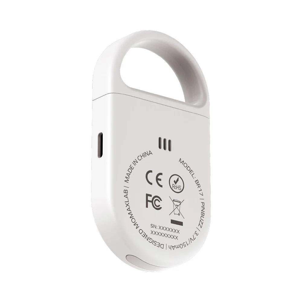 MOMAX PinBuzz Personal Safety Alarm Anti-Lost Device Theft Protection Smart Siren for Outdoor - White - 3