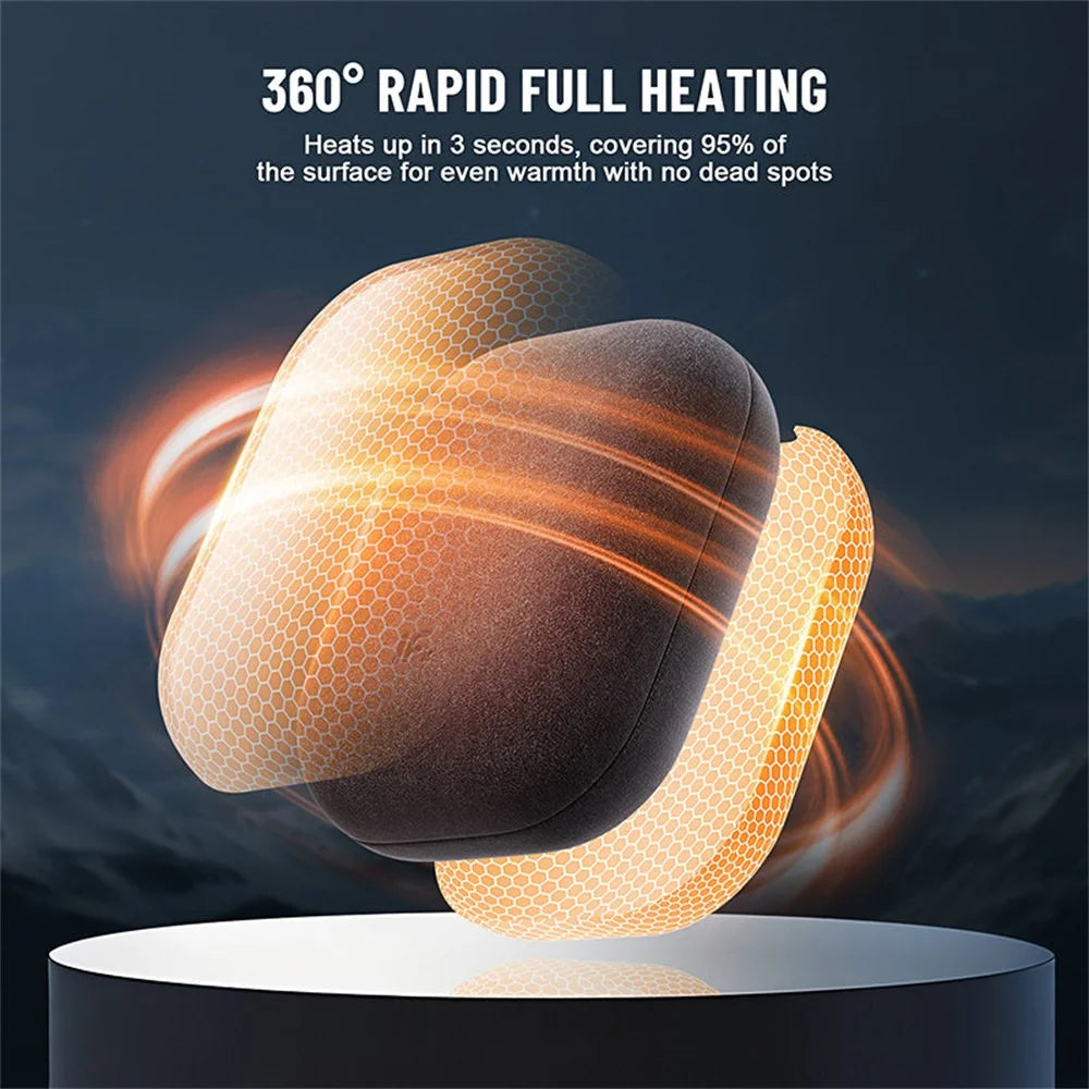 ICARER FAMILY X-MINI 4000mAh Rechargeable Hand Warmer 3 Temperature Settings USB-C Fast Charging Winter Hand Warmer - Black - 3