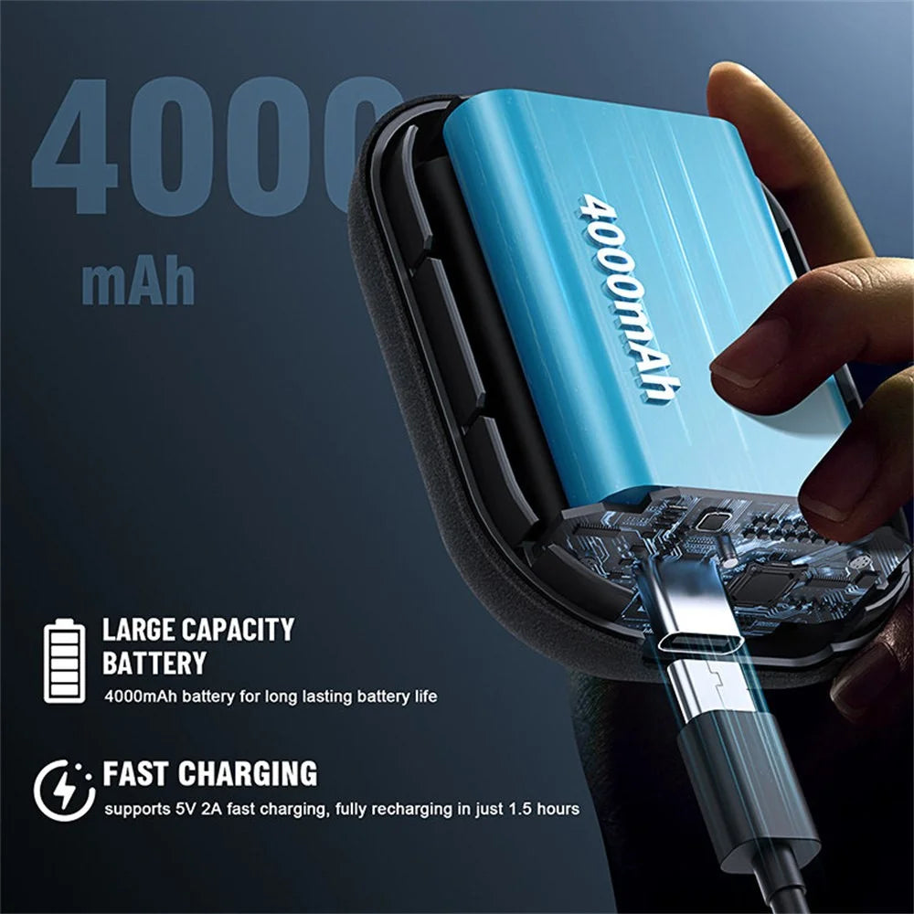 ICARER FAMILY X-MINI 4000mAh Rechargeable Hand Warmer 3 Temperature Settings USB-C Fast Charging Winter Hand Warmer - Black - 4