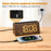 GS-G60 Wood Grain Digital Clock 1.8 Inch LED Display Dual Alarm Clock with Adjustable Volume and Brightness - Walnut - 3