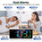 GS-G11 RGB Digital Clock LED Display Alarm Clock Adjustable Volume and Brightness Table Clock for Living Room Bedroom - White - 2