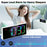 GS-G11 RGB Digital Clock LED Display Alarm Clock Adjustable Volume and Brightness Table Clock for Living Room Bedroom - White - 6