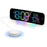 GS-G9 Dynamic RGB Large Display LED Digital Alarm Clock Calendar Desk Clock with Vibration Pad - White - 1