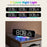 GS-G9 Dynamic RGB Large Display LED Digital Alarm Clock Calendar Desk Clock with Vibration Pad - White - 4