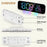 GS-G9 Dynamic RGB Large Display LED Digital Alarm Clock Calendar Desk Clock with Vibration Pad - White - 6