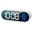 GS-8811 LED Mirror Alarm Clock Digital Display Thermometer Hygrometer Smart Music Clock - White - 1