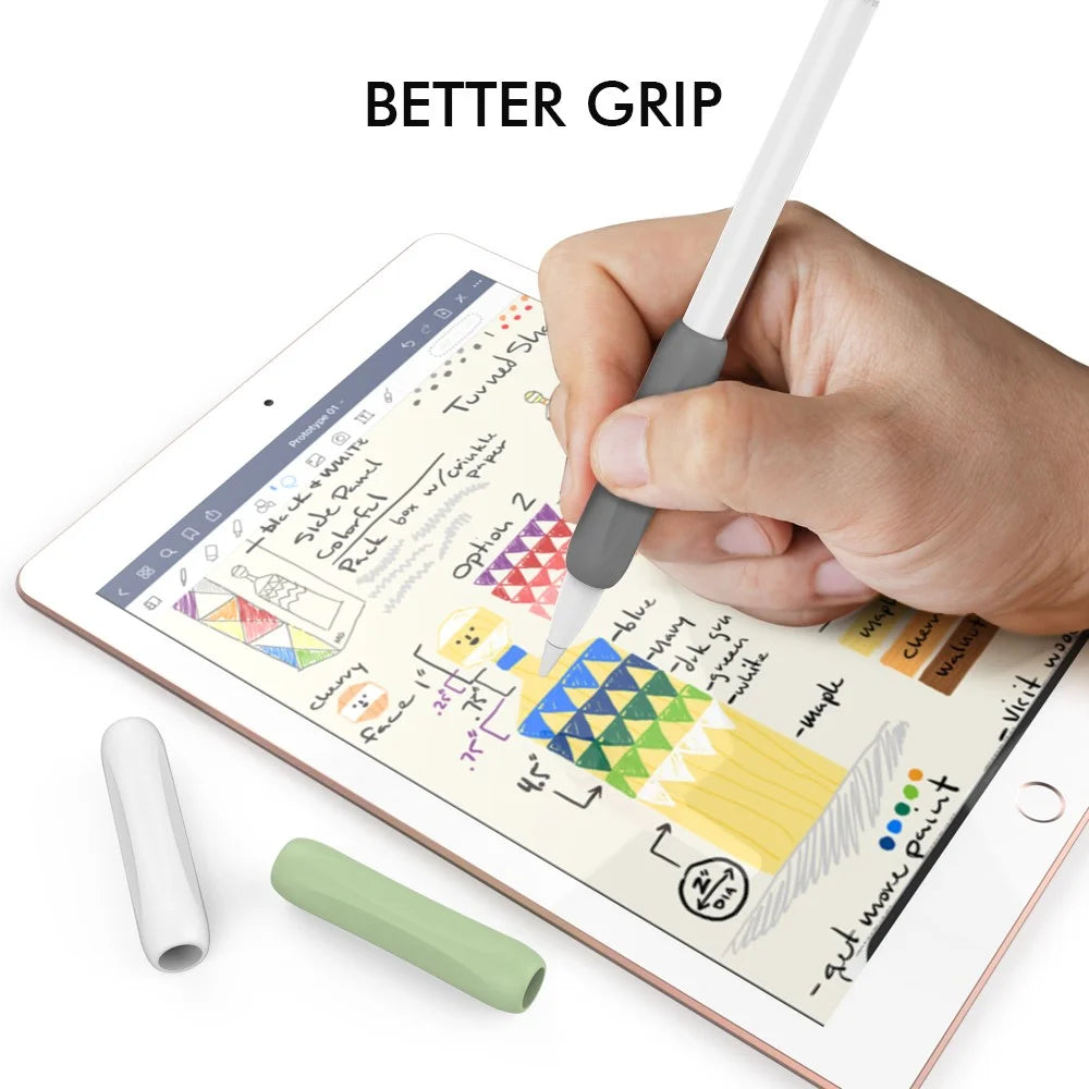 AHASTYLE PT113-1 Silicone Case for Apple Pencil (2nd Generation)  /  Pencil (1st Generation) Grip Sleeve Stylus Protective Cover - Green - 2