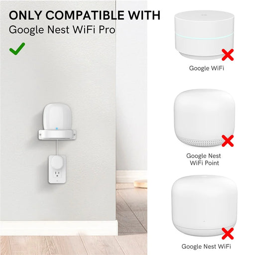 AHASTYLE DD03 For Google Nest WiFi Pro Holder Stand Space Saving Wall Mount Bracket - White - 2