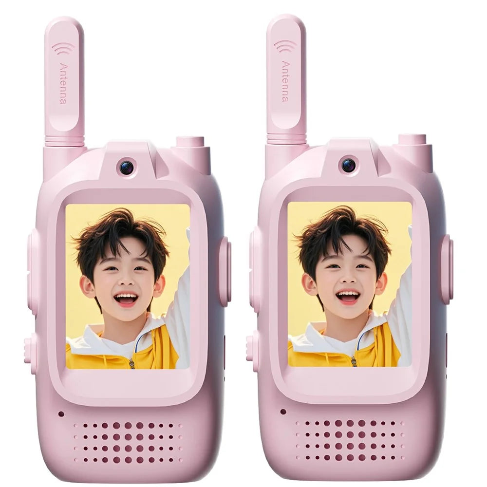 M5 2Pcs / Set 2.0 Inch Color Screen Children Video Intercom Walkie Talkie Wireless Communication Device for Kids - Pink+Pink - 1