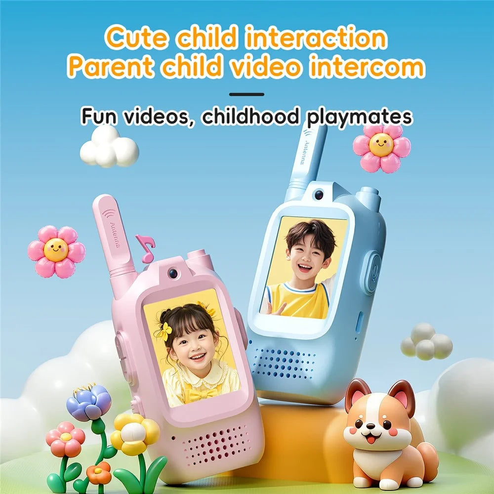 M5 2Pcs / Set 2.0 Inch Color Screen Children Video Intercom Walkie Talkie Wireless Communication Device for Kids - Pink+Pink - 3