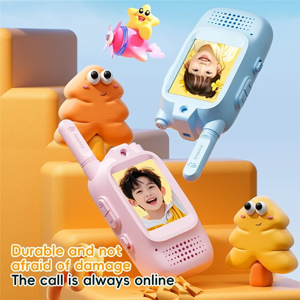 M5 2Pcs / Set 2.0 Inch Color Screen Children Video Intercom Walkie Talkie Wireless Communication Device for Kids - Pink+Pink - 4