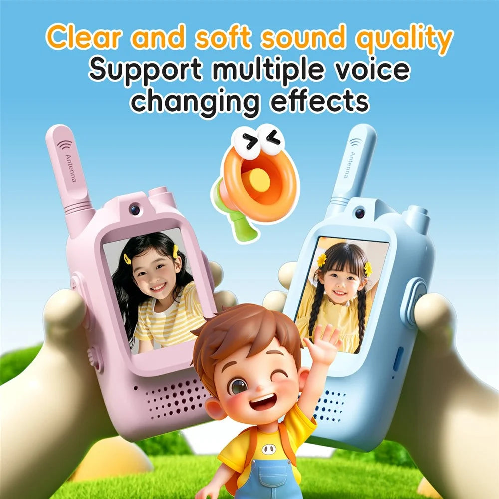 M5 2Pcs / Set 2.0 Inch Color Screen Children Video Intercom Walkie Talkie Wireless Communication Device for Kids - Pink+Pink - 6