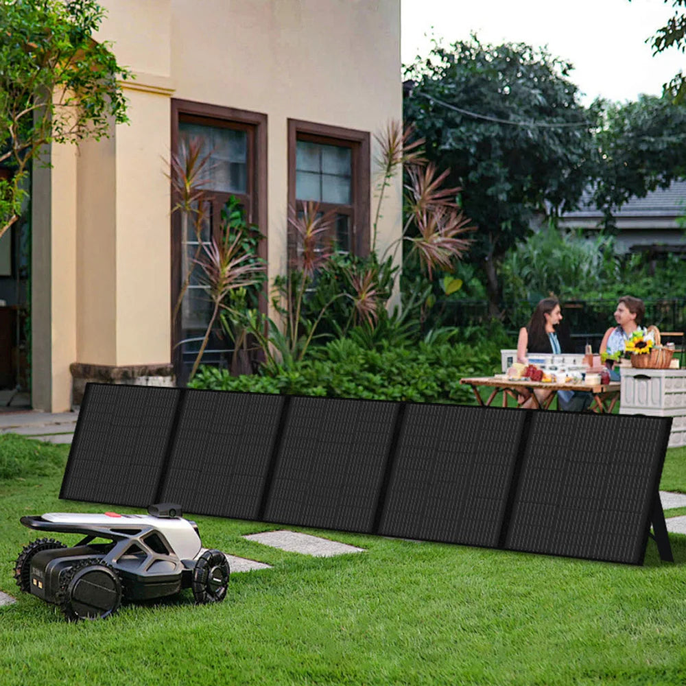 300W Portable Solar Panel Charger 5 Fold Outdoor Power Bank Monocrystalline Silicon High Efficiency for Camping / RV / Emergency - Black - 5