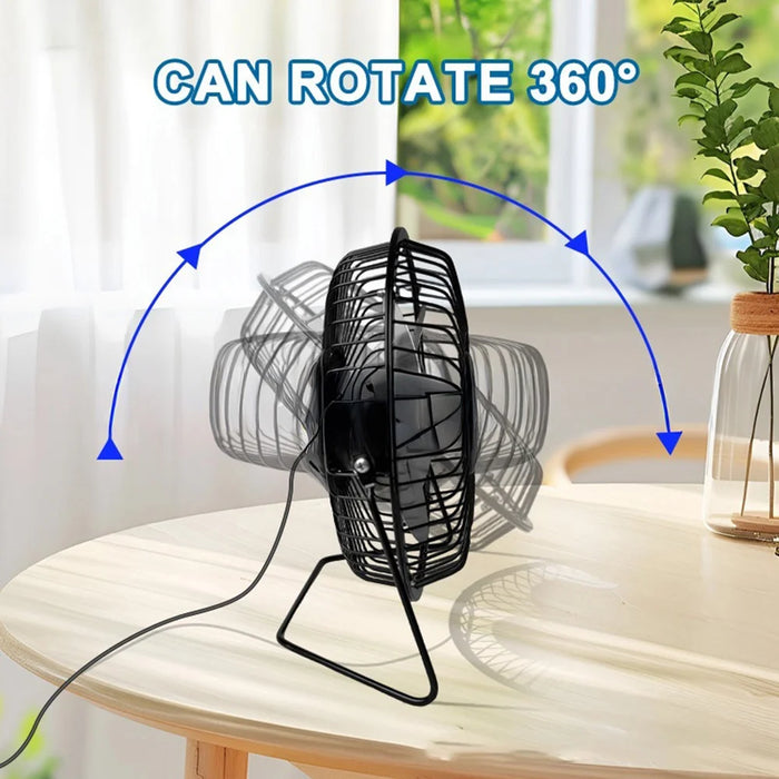 6 Inch Solar Powered Fan 360 Degree Rotatable Exhaust Fan with 8W Waterproof Solar Panel for Outdoor Camping - 3