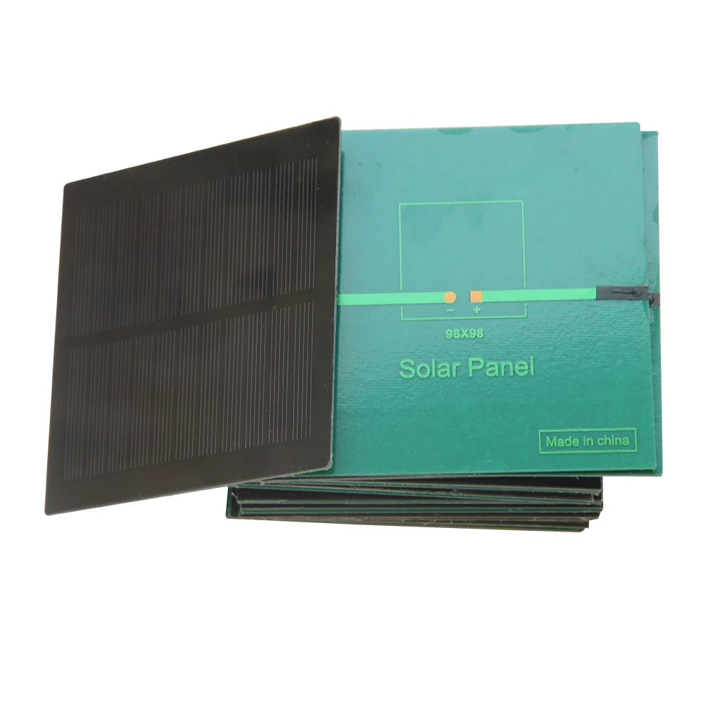 1.3W 5.5V Monocrystalline Silicon PET Laminated DIY Solar Panel for 3.7V-5V Battery Charging - 98 X 98mm - 3