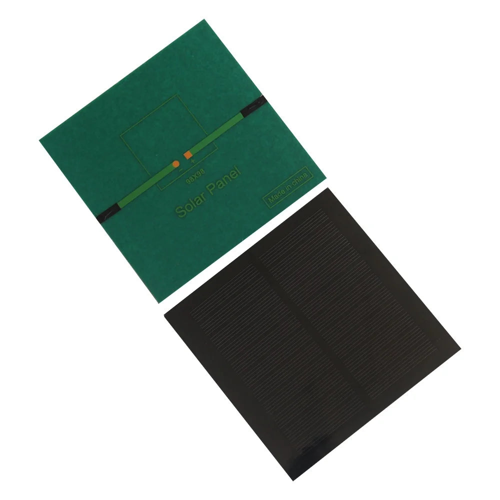 1.3W 5.5V Monocrystalline Silicon PET Laminated DIY Solar Panel for 3.7V-5V Battery Charging - 98 X 98mm - 4