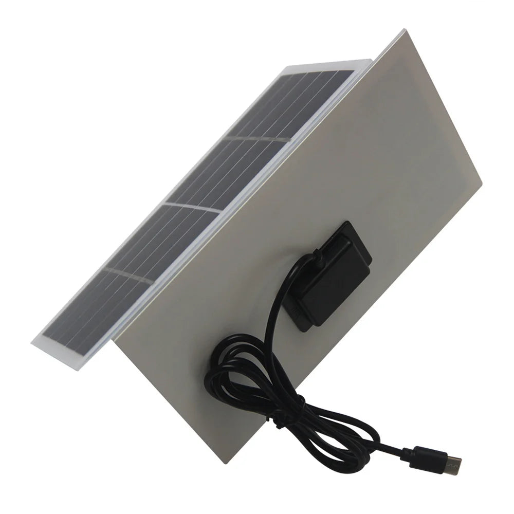 4W 5V Solar Panel Charger for Phones / Security Cameras Type-C Plug Portable Solar Panel - Black - 3