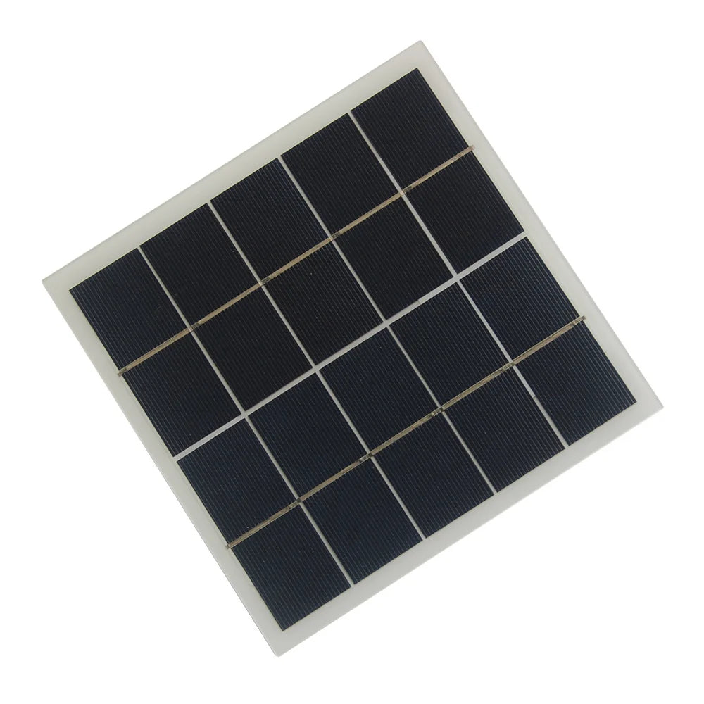 4W 5V Solar Panel Charger for Phones / Security Cameras Type-C Plug Portable Solar Panel - Black - 4