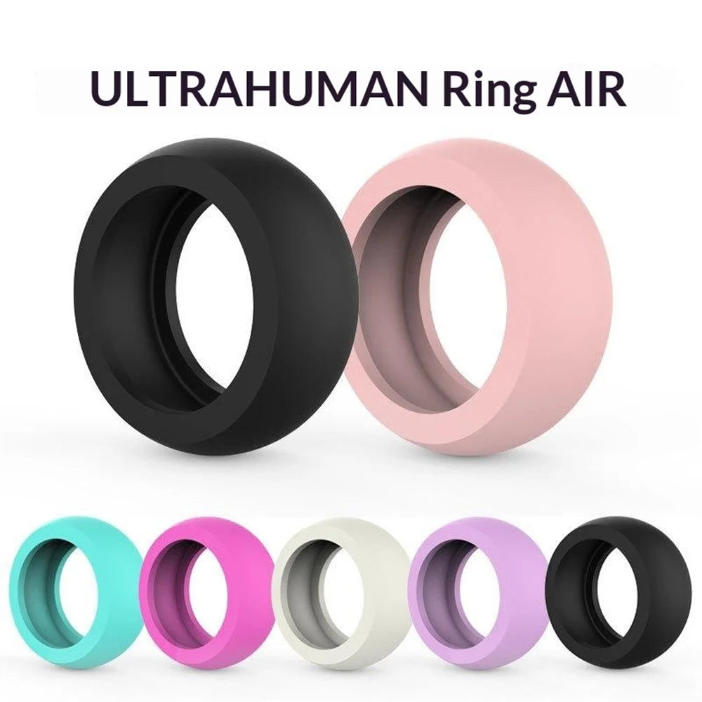 Size S Ring Silicone Cover for Ultrahuman Ring AIR Protective Case, Fit Ring Sizes 5 / 6 / 7 - Black - 3