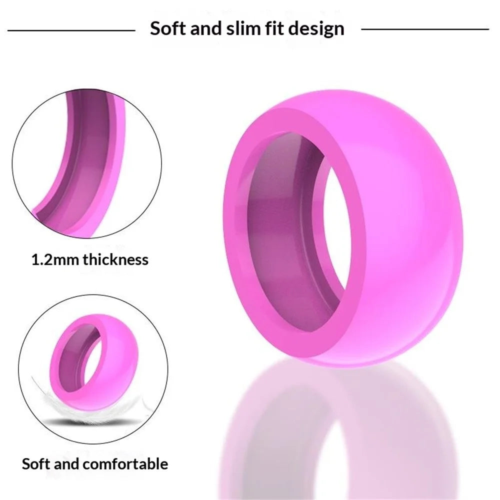 Size S Ring Silicone Cover for Ultrahuman Ring AIR Protective Case, Fit Ring Sizes 5 / 6 / 7 - Black - 4