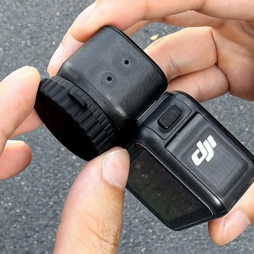 For DJI Osmo Action 6 Lens Cap Sports Camera Anti Drop Protective Cover Anti Scratch Lens Hood - Black - 7