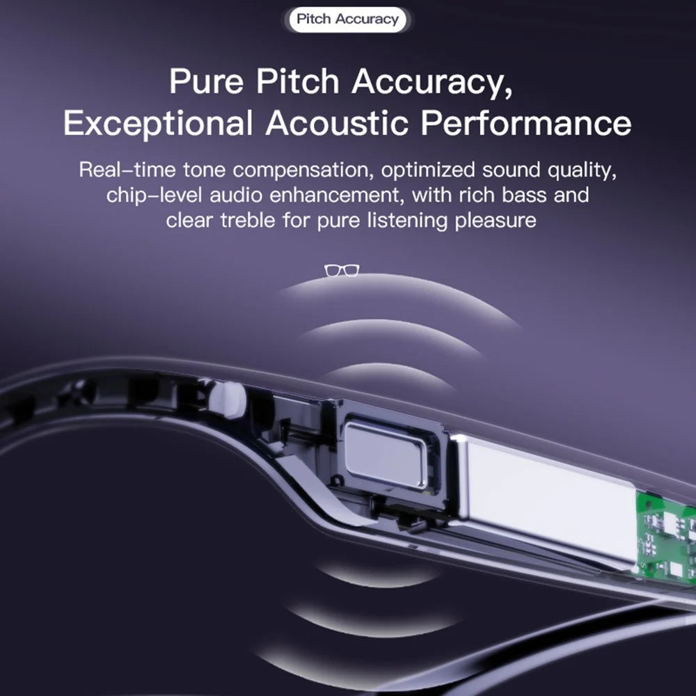 M02S AI Translation Smart Glasses with Camera IP65 Waterproof Video Recording Music Eyeglasses - Plano Lens - 3