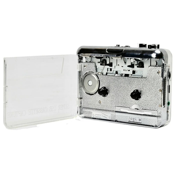 TON010 Portable Cassette Player Tape to MP3 Audio Converter with 3.5mm Headphone Jack - Transparent - 3