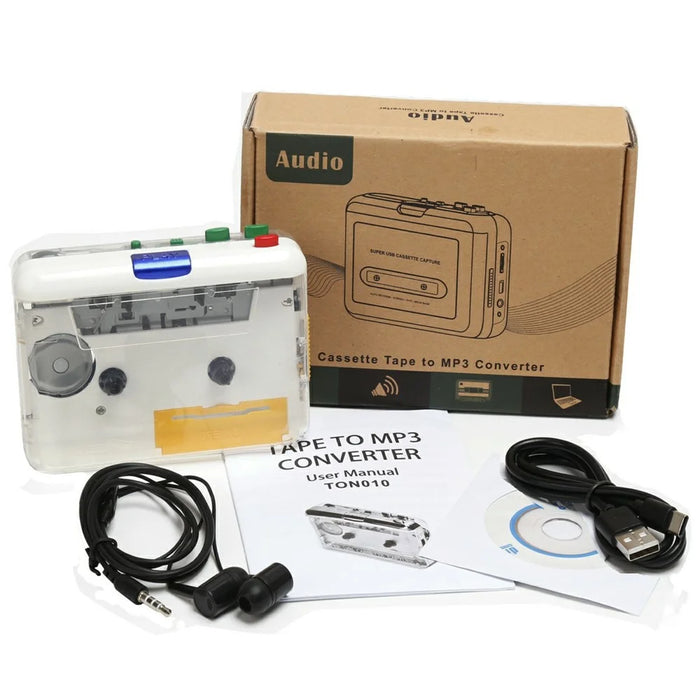 TON010S Cassette Tape to MP3 Converter Portable Cassette Player with 3.5mm Headphone Jack - 7