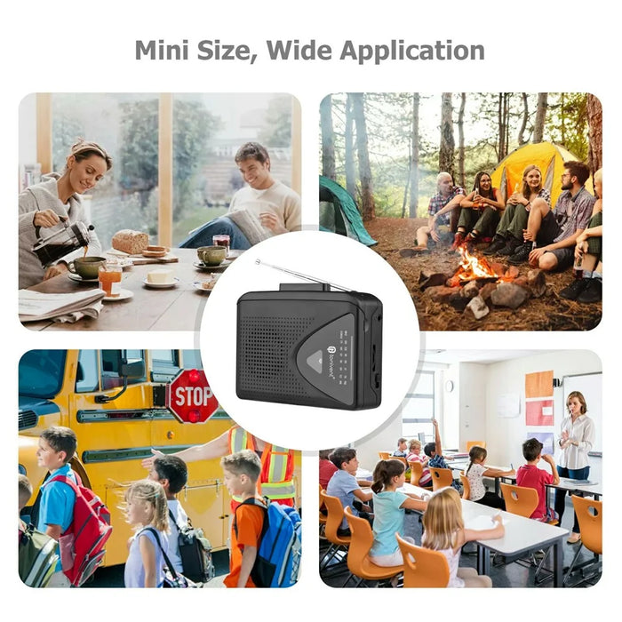 TONIVENT TON009 Retro Portable Cassette Player Built-in Speaker FM / AM Radio with 3.5mm Headphone Jack - 5