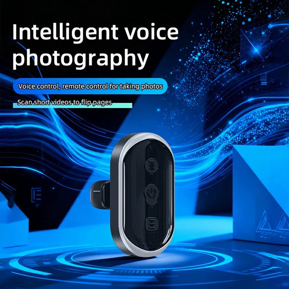 B3 Intelligent Voice Control Bluetooth-compatible Remote Shutter Controller Wireless Camera Remote - Black - 4